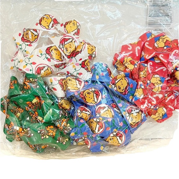 Disney Winnie the Pooh Christmas Lot Vintage Gift Bows Stocking Figure Ornament - Picture 3 of 11